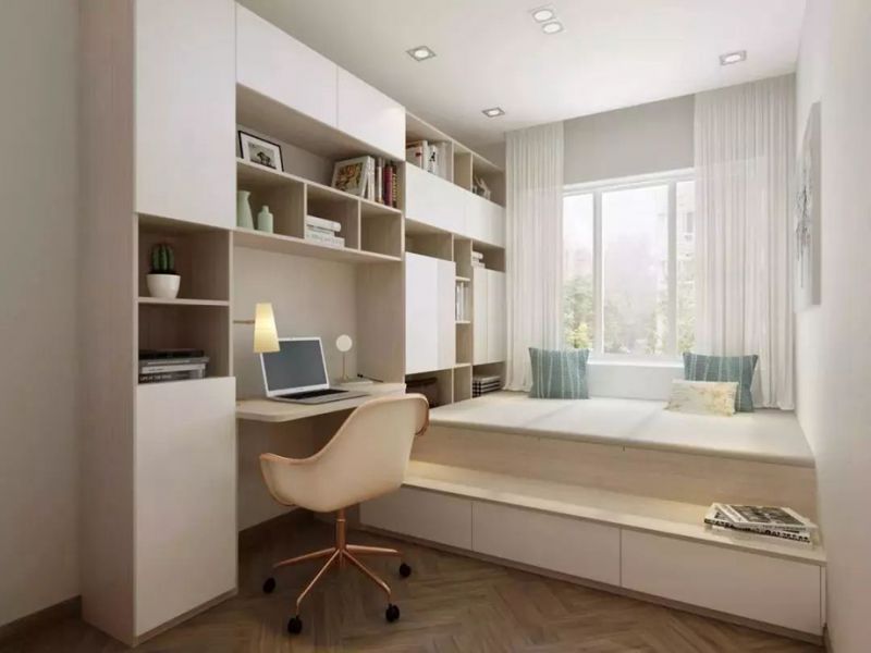 77平的小戶型二居室，次臥做全屋榻榻米設(shè)計，太實用了