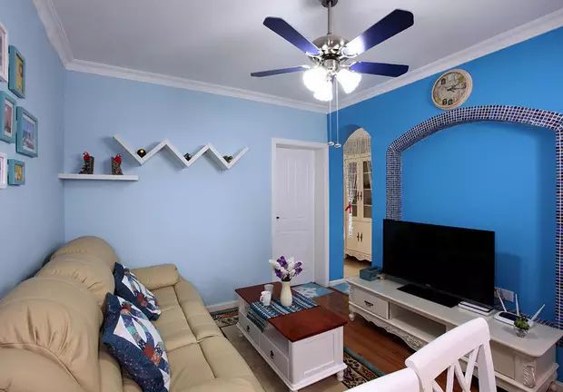 52平的地中海風(fēng)小戶型，寧靜又浪漫，喜歡這種小清新的設(shè)計