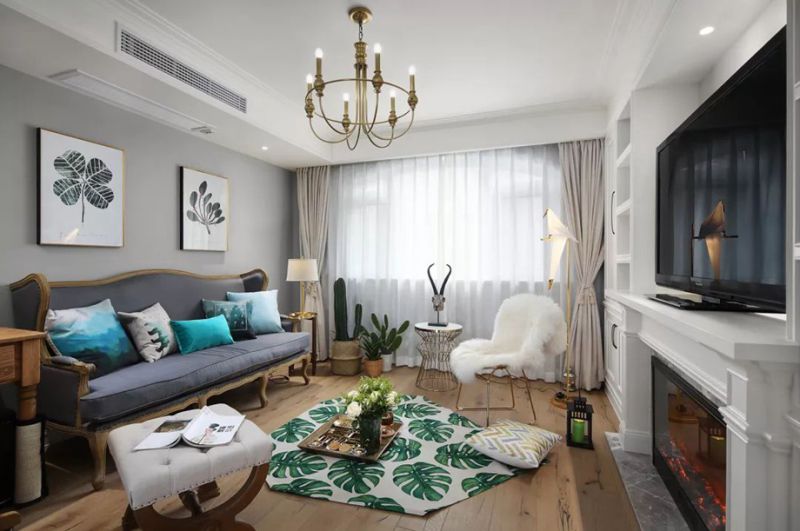 156平的美式風(fēng)大宅，不規(guī)則的戶型，卻有書房和影音室